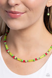 Beaded Beginner - Green Beaded Necklace Paparazzi