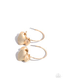 Casually Crushing - Gold Heart Earrings Paparazzi