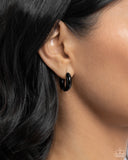 Pivoting Paint - Black Earrings Paparazzi