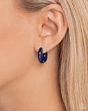 Pivoting Paint - Blue Earrings Paparazzi