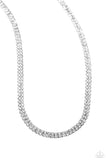 Dazzling Declaration - White Necklace Paparazzi