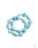 EARTHY Riser - Blue Bracelets Paparazzi