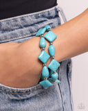 EARTHY Riser - Blue Bracelets Paparazzi