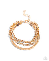 Chain Cabaret - Gold Bracelet Paparazzi