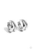 Textured Tremolo - Silver Earrings Paparazzi