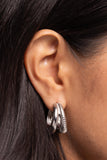 Textured Tremolo - Silver Earrings Paparazzi