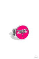 Debonair Dragonfly - Pink Ring Paparazzi