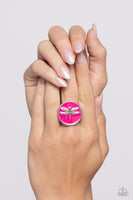 Debonair Dragonfly - Pink Ring Paparazzi