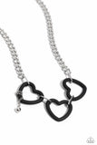 Heart Homage - Black Necklace Paparazzi
