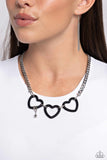 Heart Homage - Black Necklace Paparazzi