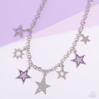 Starstruck Sentiment - Purple Star Necklace Paparazzi