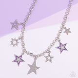 Starstruck Sentiment - Purple Star Necklace Paparazzi