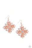 Fancy-Free Florals - Copper Earrings Paparazzi