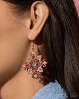 Fancy-Free Florals - Copper Earrings Paparazzi