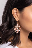 Fancy-Free Florals - Copper Earrings Paparazzi