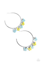 Bemusing Butterflies - Blue & Yellow Earrings Paparazzi