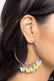 Bemusing Butterflies - Blue & Yellow Earrings Paparazzi