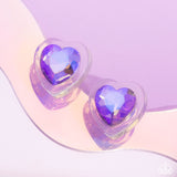 Heart-Pounding Haute - Purple Heart Earrings Paparazzi