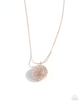 Bedazzled Bravado - Rose Gold Necklace Paparazzi