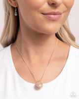 Bedazzled Bravado - Rose Gold Necklace Paparazzi