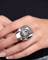 Broach Break - Silver Cowboy Hat Ring Paparazzi