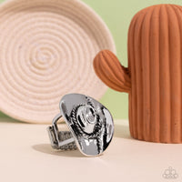 Broach Break - Silver Cowboy Hat Ring Paparazzi