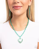 Loving Luxury - Green Heart Necklace Paparazzi