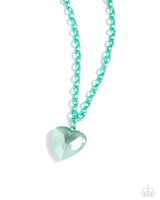 Loving Luxury - Green Heart Necklace Paparazzi