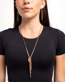 Knotted Keeper - Gold Necklace Paparazzi