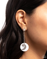 Celestial Change - White Earrings Paparazzi