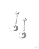 Celestial Change - White Earrings Paparazzi