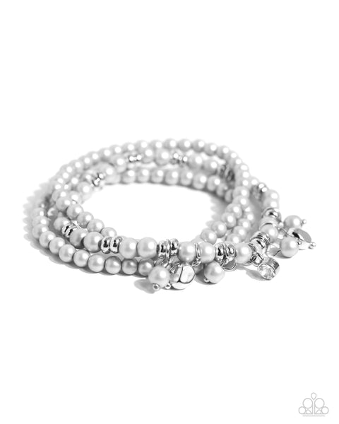 Sumptuous Stack - Silver Necklace Paparazzi