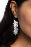 Aerial Ambiance - Silver Butterfly Earrings Paparazzi