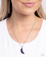 Lunar Lesson - Purple Moon Necklace Paparazzi