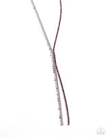 Elongated Eloquence - Red Necklace Paparazzi