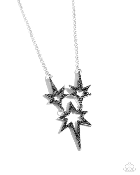 Explosive Exhibit - Silver Star Necklace Paparazzi