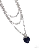 HEART Gallery - Blue Heart Necklace Paparazzi