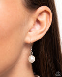 Generously Glossy - White Pearl Earrings Paparazzi