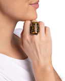 Scalloped Stone - Brass Ring Paparazzi