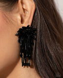 Congratulatory Charm - Black Earrings Paparazzi (LOP July 2024)