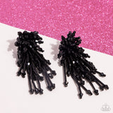 Congratulatory Charm - Black Earrings Paparazzi (LOP July 2024)