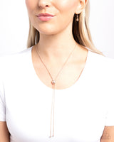 Raised Rose - Rose Gold Necklace Paparazzi