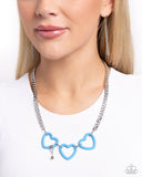 Heart Homage - Blue Heart Earrings Paparazzi