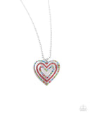 Hallucinatory Hearts - Red Heart Necklace Paparazzi