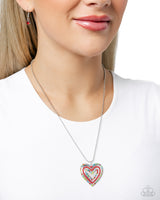 Hallucinatory Hearts - Red Heart Necklace Paparazzi