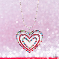 Hallucinatory Hearts - Red Heart Necklace Paparazzi