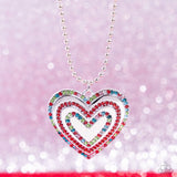 Hallucinatory Hearts - Red Heart Necklace Paparazzi