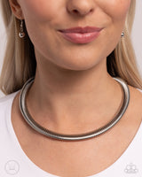 Choker Of The Century - Silver Necklace Paparazzi