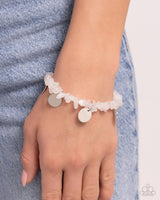 Grounded Grandeur - White Bracelet Paparazzi