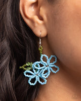 Beaded Blooms - Blue Seadbead Earrings Paparazzi